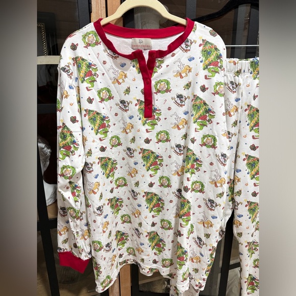 Smockingbird The Grinch pima pajamas set christmas dr. Seuss cindy lou pants - Picture 3 of 8